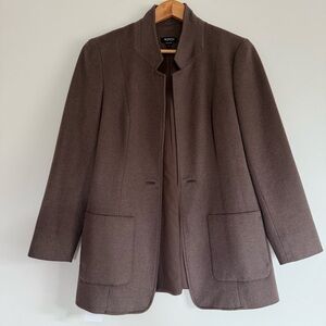 Worth New York Wool–Cashmere Blend Collarless Coat | Size 6 | Pre-Owned